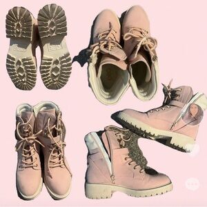 Pink GBG combat boots